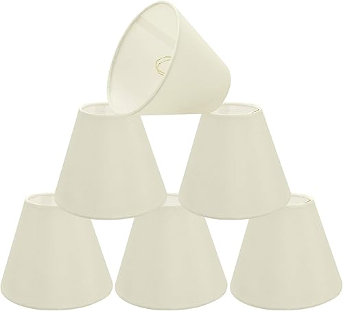 Aspen Creative 32123-6A - Juego de lámparas de araña con clip en forma de imperio de parte trasera dura pequeña (paquete de 6), diseño de transición