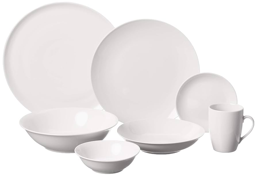 Amazon.com | 10 Strawberry Street 52 Pc Coupe Dinnerware Set