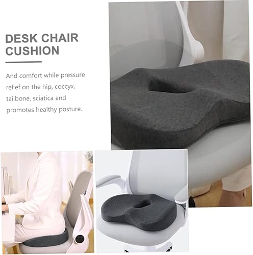 Miniatura 6 de Operitacx Almohadillas de asiento de automóvil, cojín de espuma para silla para aliviar el dolor de espalda, ciática, dolor de coxis, disco