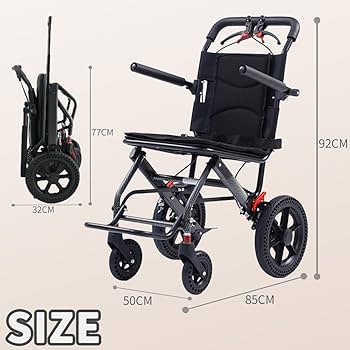 車椅子 折畳み 軽量 コンパクト 9Kg介助用 キャリー 伸縮 ハンドル 持ち手 Amazon | 車椅子 折畳み 軽量 コンパクト 9Kg 介助用 キャリー