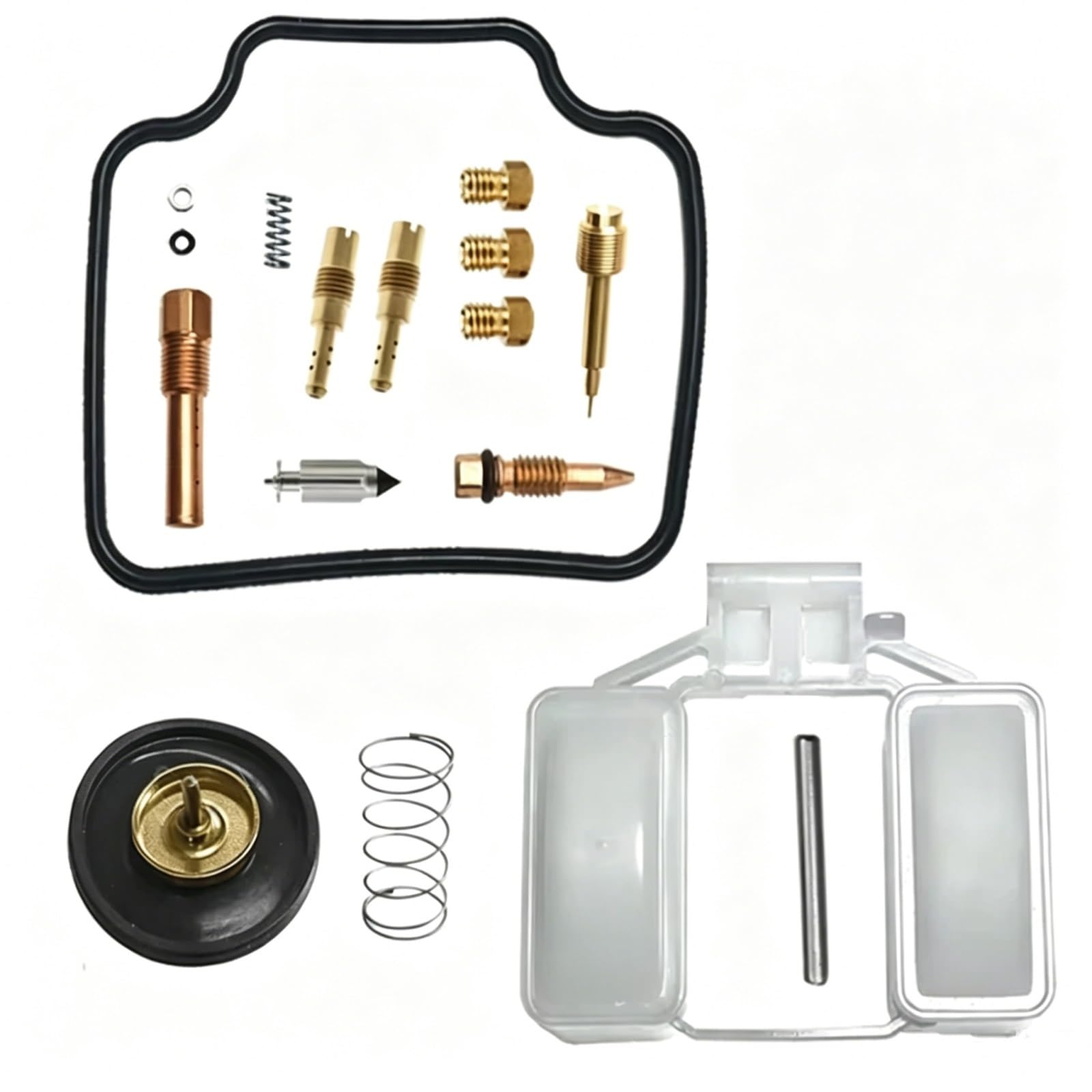 Kit Carburador Repuesto Kit De Reparación De Carburador De Motocicleta Compatible Con Foresight FES250 1997-2005 Kit De Reconstrucción De Válvula De Aguja De Junta De Carburador(C Style)