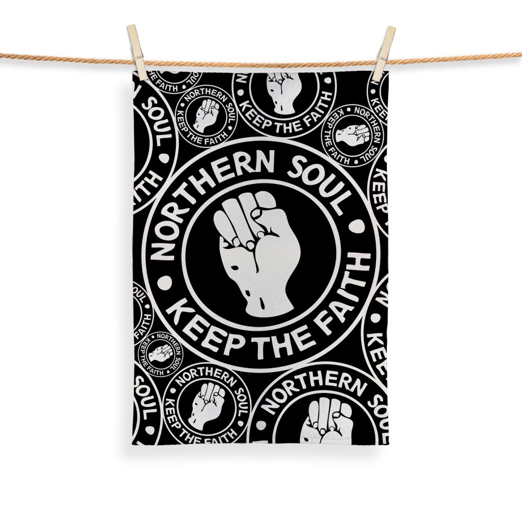 L&S PRINTS FOAM DESIGNS Northern Soul All Over Design - Tea Towel
