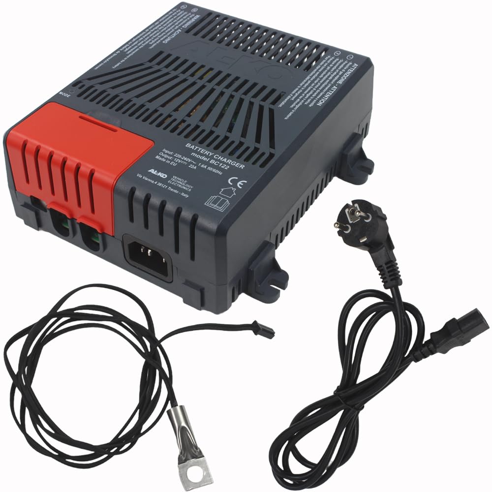 AL-KO BC 122 automatyczna ładowarka do akumulatorów, 12 V/22 A, do akumulatorów litowych/ołowiowych/żelowych/AGM, 320 W