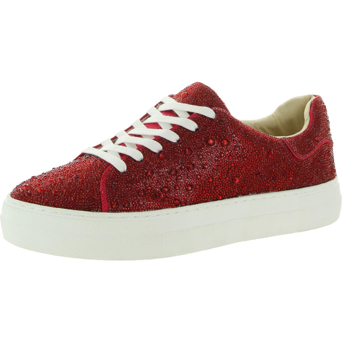 Betsey Johnson Women's Sidny Sneaker, Red, 6.5 UK