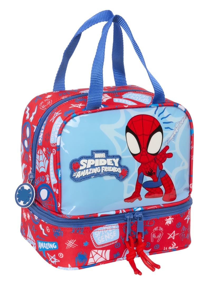 Safta SPIDEY RESCUE - Porte-goûter, Qualità e Massima Résistance, Porte-Cibo, Ricreo, Spuntino e Colazione, 20 x 15 x 20 cm, Rose/Blu, M, Casual