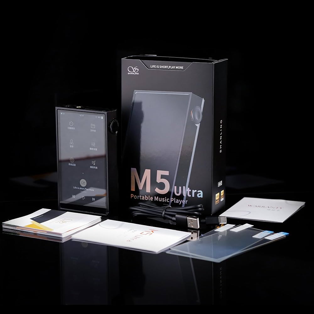 SHANLING M5 Ultra レザーケース ガラスフィルム付 SHANLING M5 Ultra レザーケース ガラスフィルム付 Shanling m5