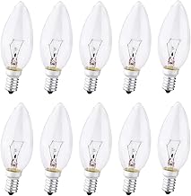 10 Pack E14 Small Screw Light Bulb 25W, Dimmable Candle Bulbs, 2700K Warm White, 230V