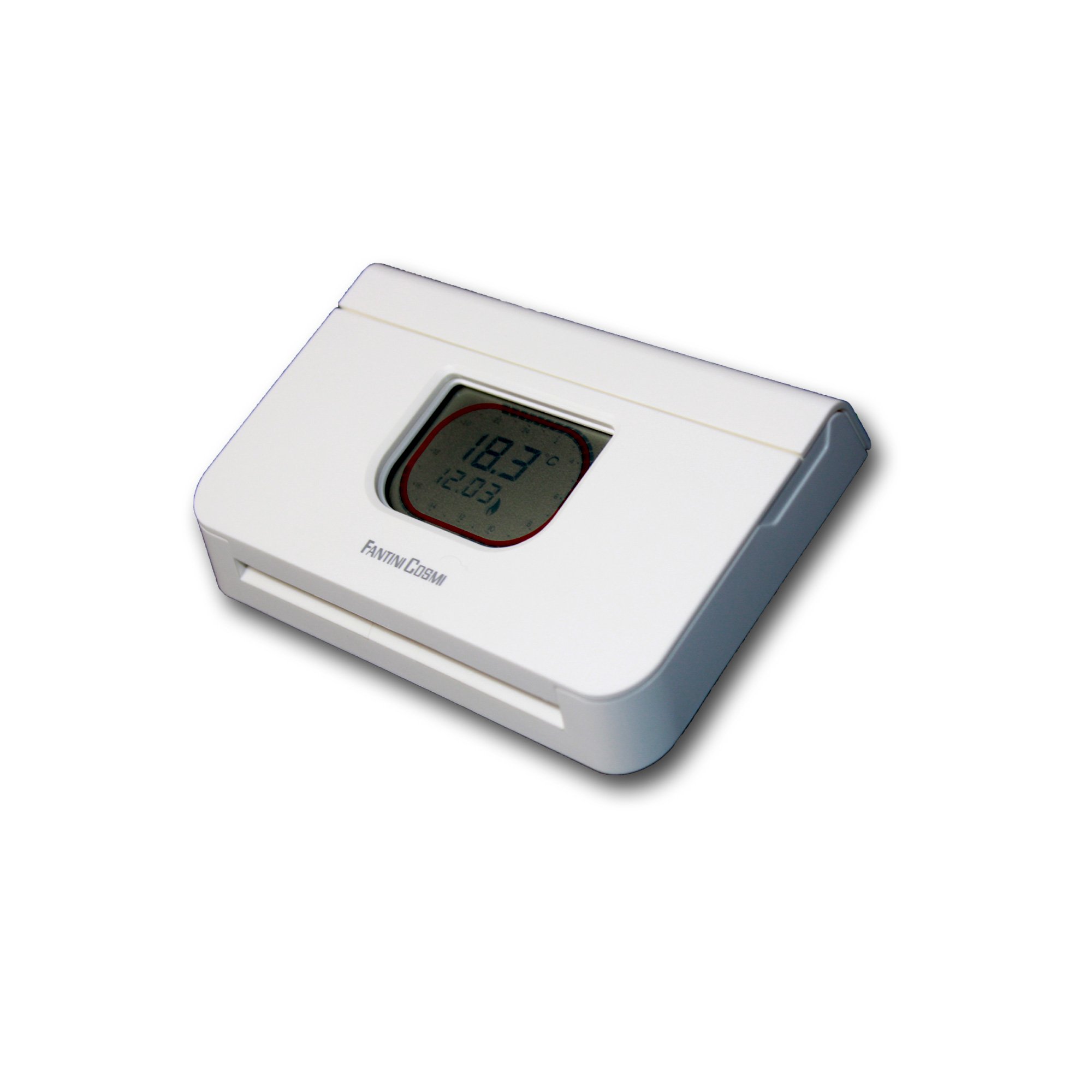 Fantini Cosmi C58 Cronotermostato Giornaliero a Batterie, Bianco