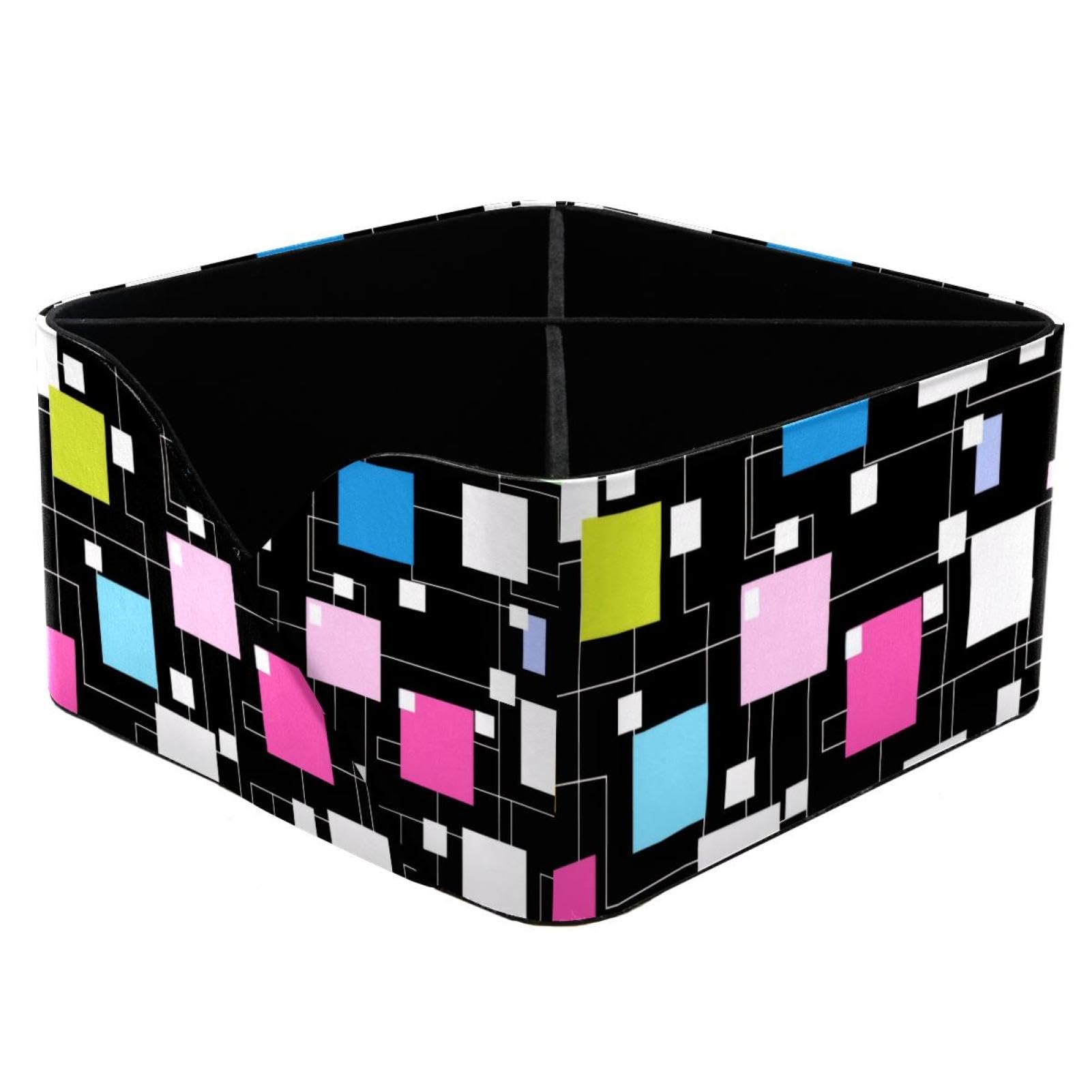 Porte-stylos de bureau motif géométrique pour ranger maquillage et crayons
