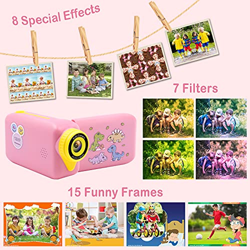 Kids Camera, Dinosaur Kids Video Camera Camcorder with 270°Rotation 2.4Inch Screen, 1080P FHD Camera for Kids Digital… - Image 4