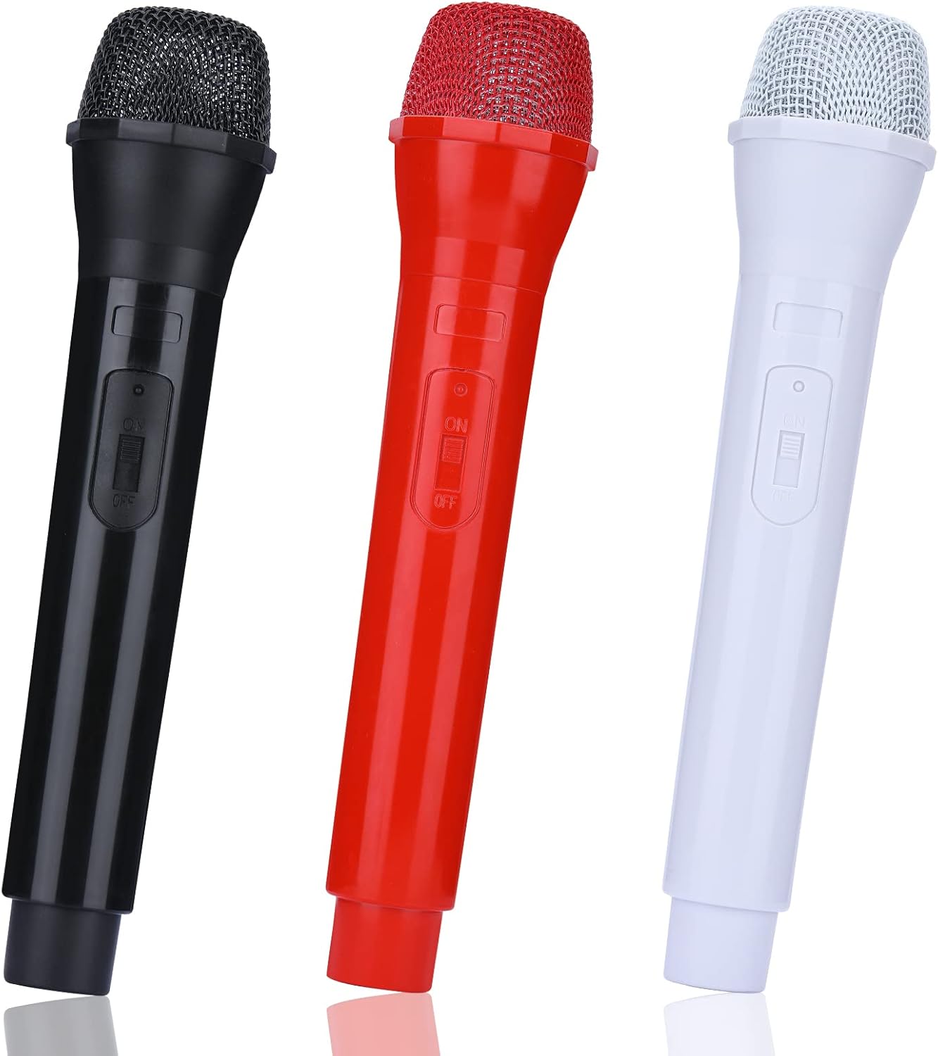 RUMIA 3 Pack Microphone Props Plastic Fake Microphone Prop
