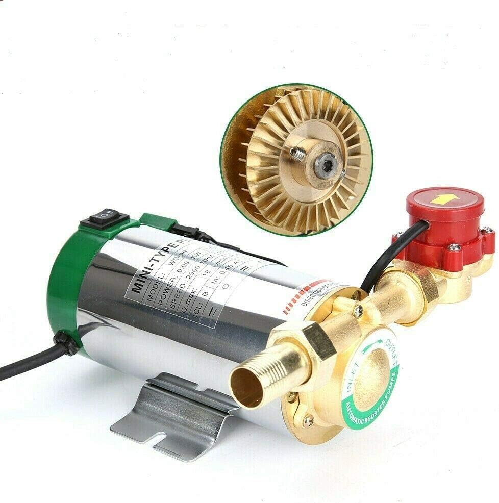 EVERGD 90W 220V Automatic Water Pressure Booster Pump Shower Household Boost Pressure and Circulate Water For Home Garden