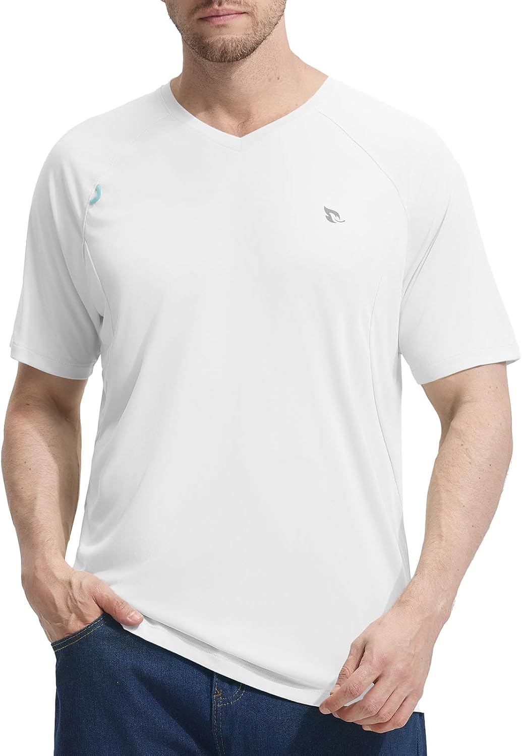 baleaf Men's Short Sleeve Sun Shirts UPF 50+ Quick Dry