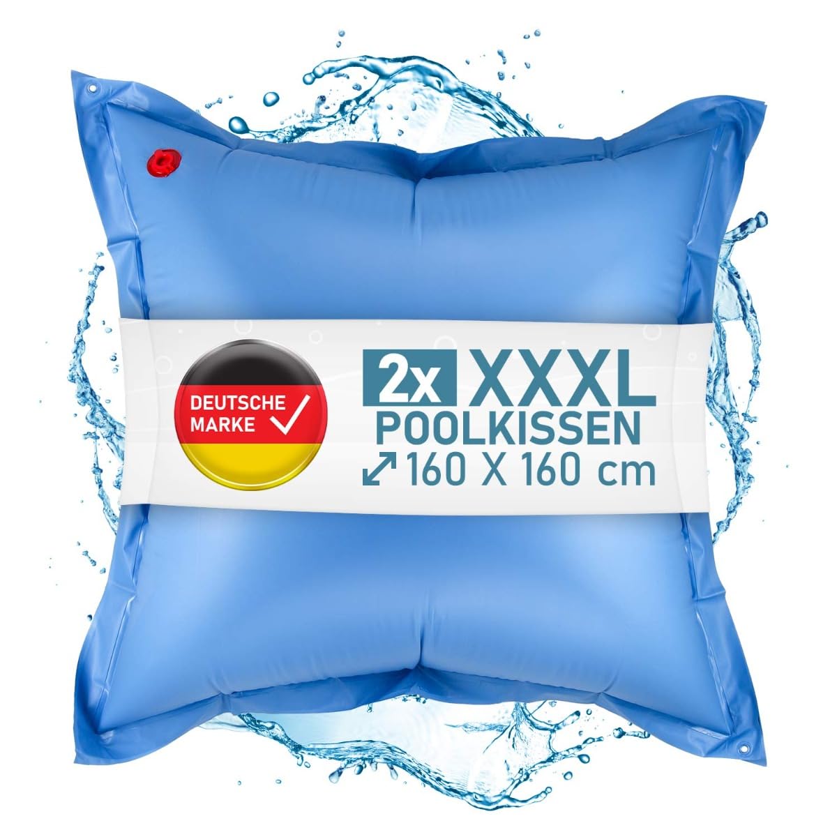 2er Set XXXL Luftkissen für Winterabdeckplanen 160x160cm diagonal Pool Luftpolster Kissen Abdeckplane Plane Winterschutz