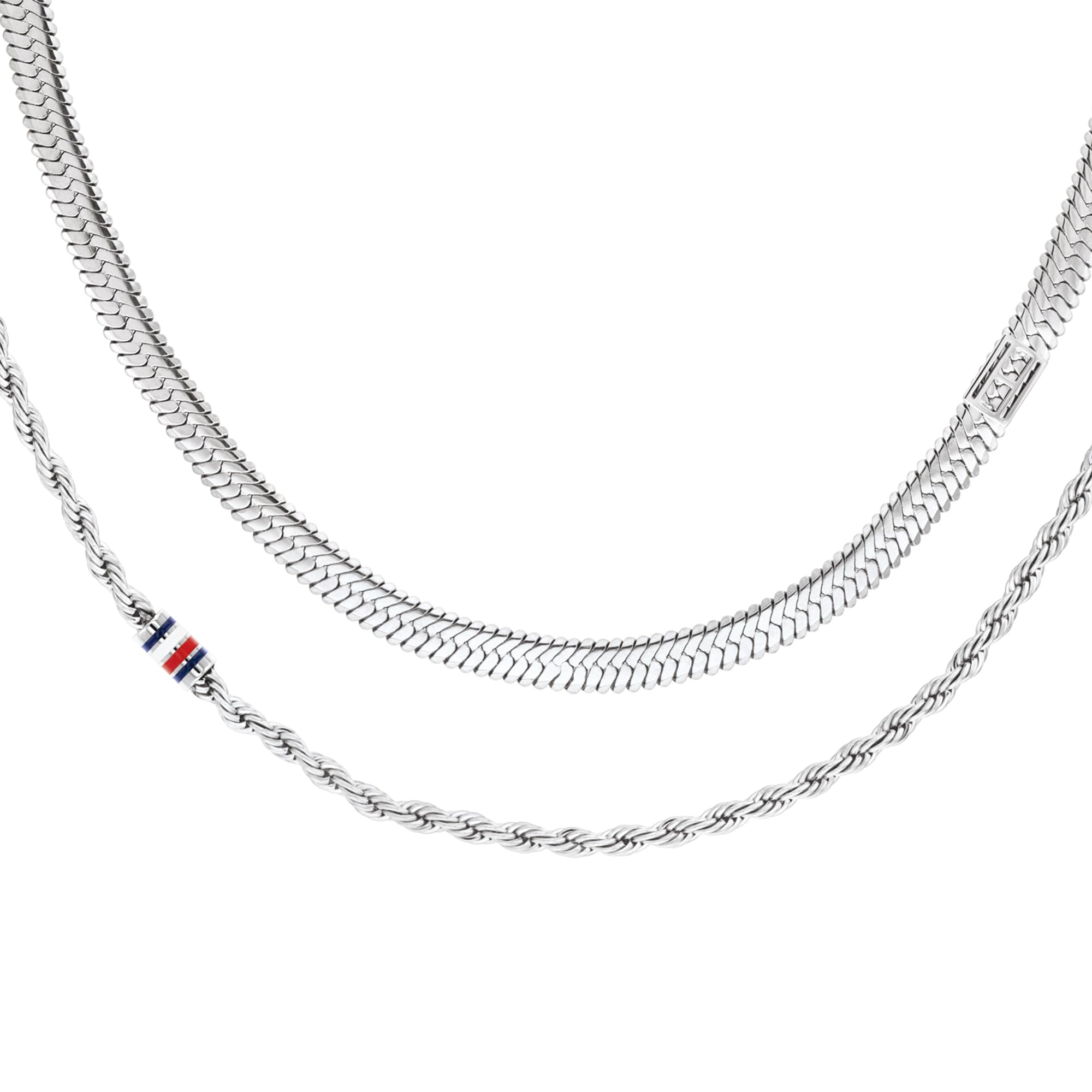 Tommy Hilfiger Jewelry Collar de Doble Cadena para Mujer de Acero Inoxidable - 2780979