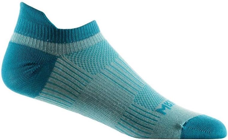 WrightSock CoolMesh II Lightweight Double Layer Tab Socks, Seamist/Turquoise, Large