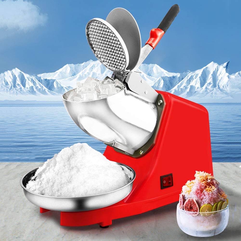 Macchina elettrica per Rasoio per Ghiaccio Macchina per Cono di Neve per Ghiaccio per Uso Commerciale Domestico 187 libbre Nuova Lama in Acciaio Inossidabile da 300 W (Colori Casuali)
