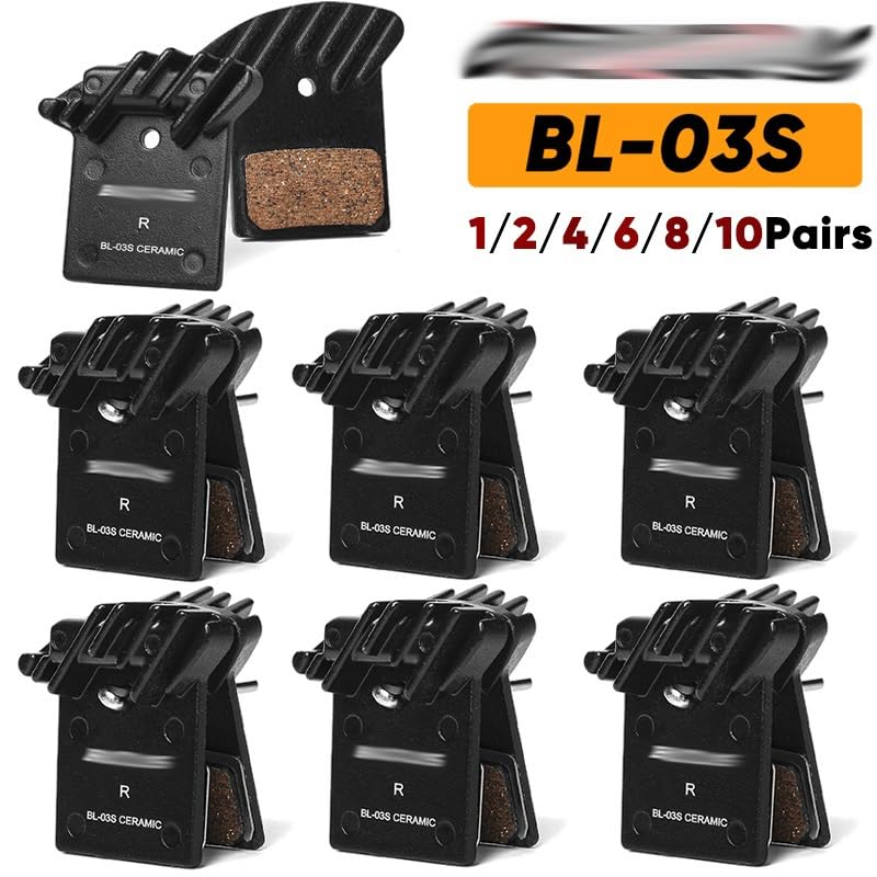 Pastillas de freno de bicicleta, frenos de disco hidráulicos, pastillas de freno de disco de cerámica for bicicleta de montaña y carretera, piezas de ciclismo piezas de bicicleta(BL-03S 8Pair)