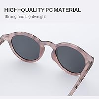 Vista 54 de ZENOTTIC Lentes de sol redondos polarizados, elegantes lentes de sol para hombres y mujeres, retro clásicos, selección de varios estilos