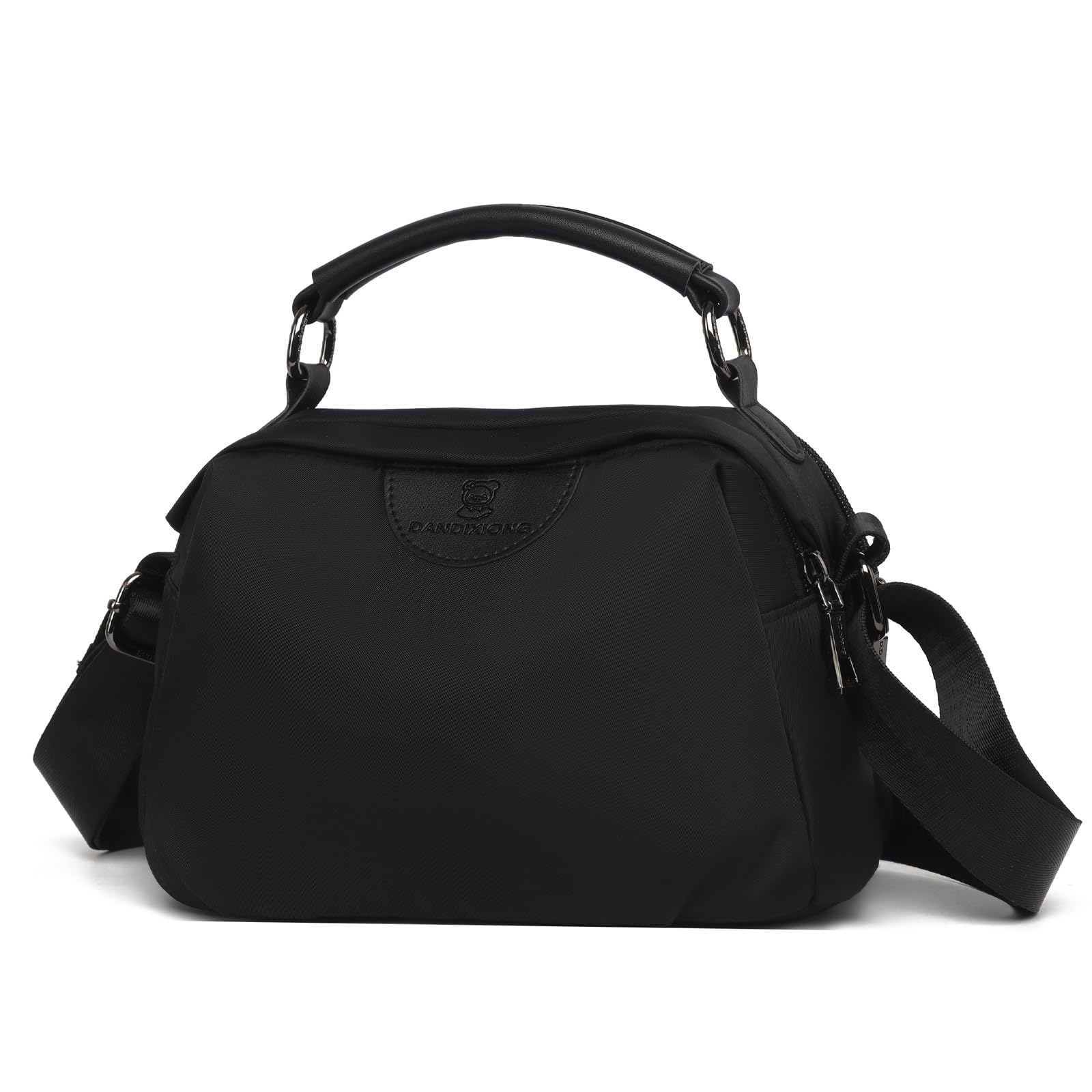 Eslcorri Crossbody Bags for Women, Small Shoulder Bag Nylon Simple Purse with Zipper, Lightweight Casual Mini Purse