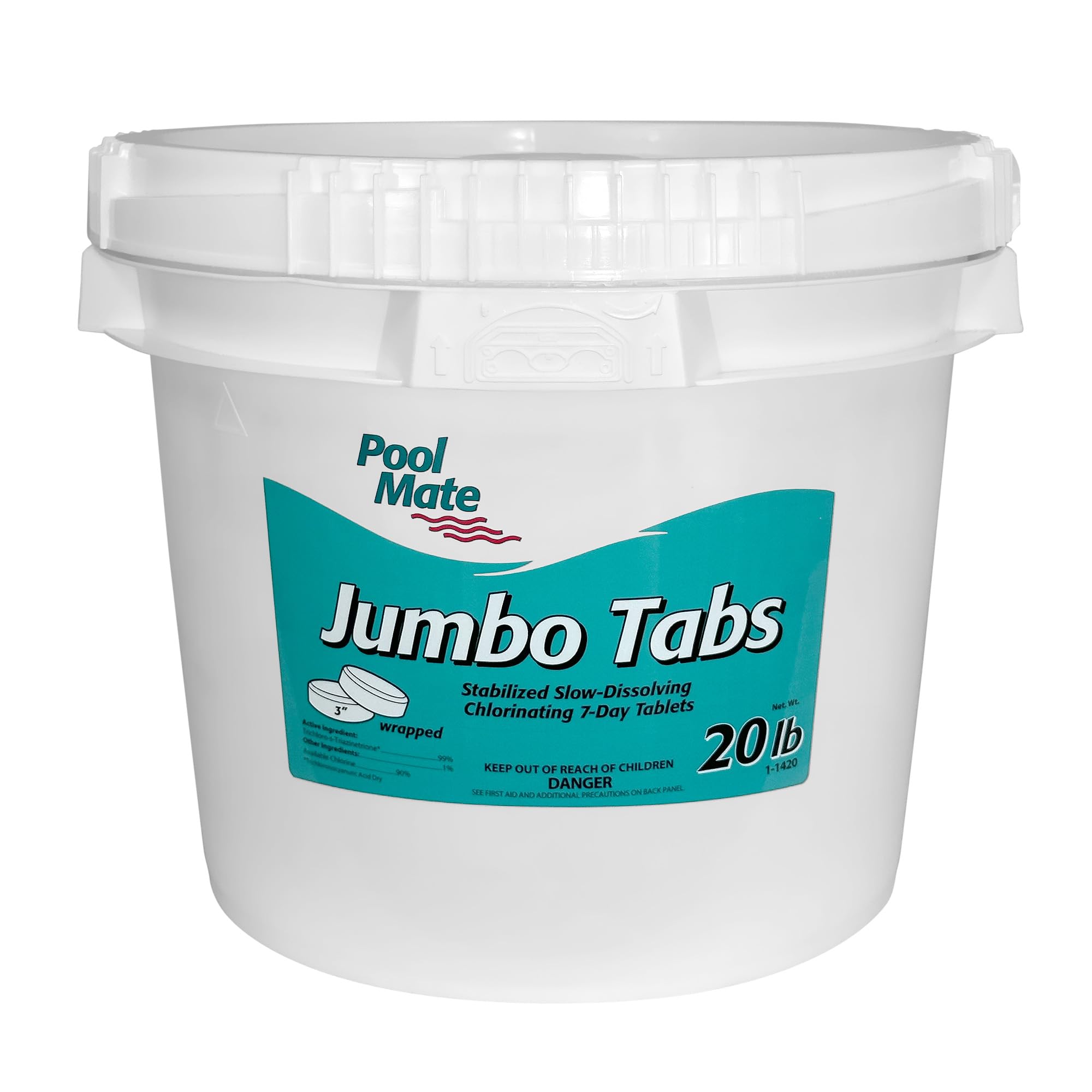 Pool Mate 20-Pounds Premium Chlorine Tablets 3 Inch, 7-Day Jumbo Tabs