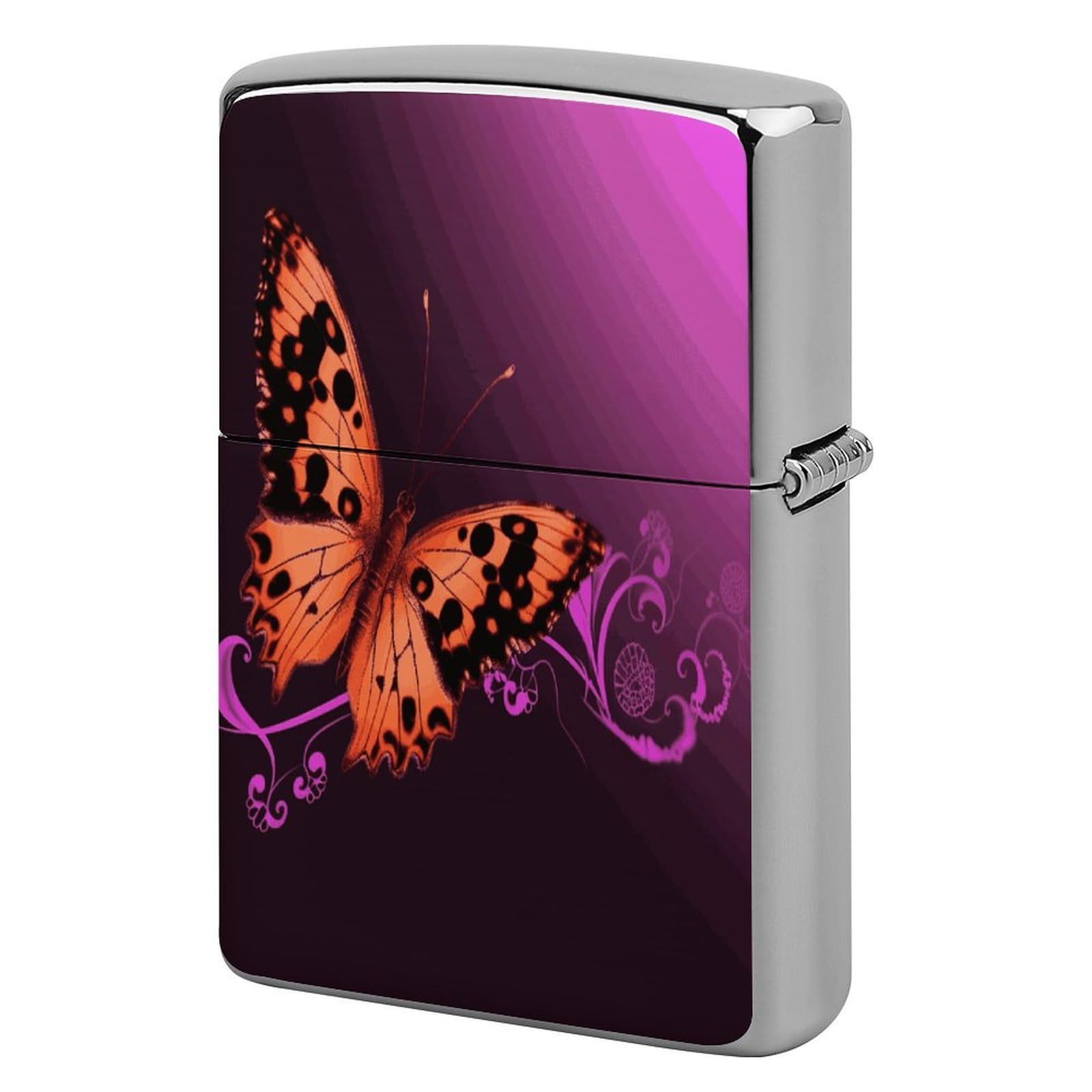 Fekiloot Style Nice Butterfly Lighter Case Cover Metal Lighter Case