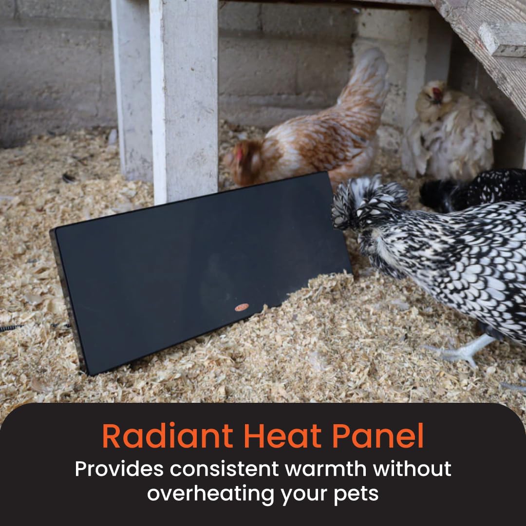 Cozy Products Cozy Coop Chicken Coop Heater Flat-Panel 150 Watts | Wall Mount or Free Standing Electric 150 Watts Safer Than Heat Lamps Warms Inside Chicken Coops Flat Panel 2 Inches Deep product thumbnail 8