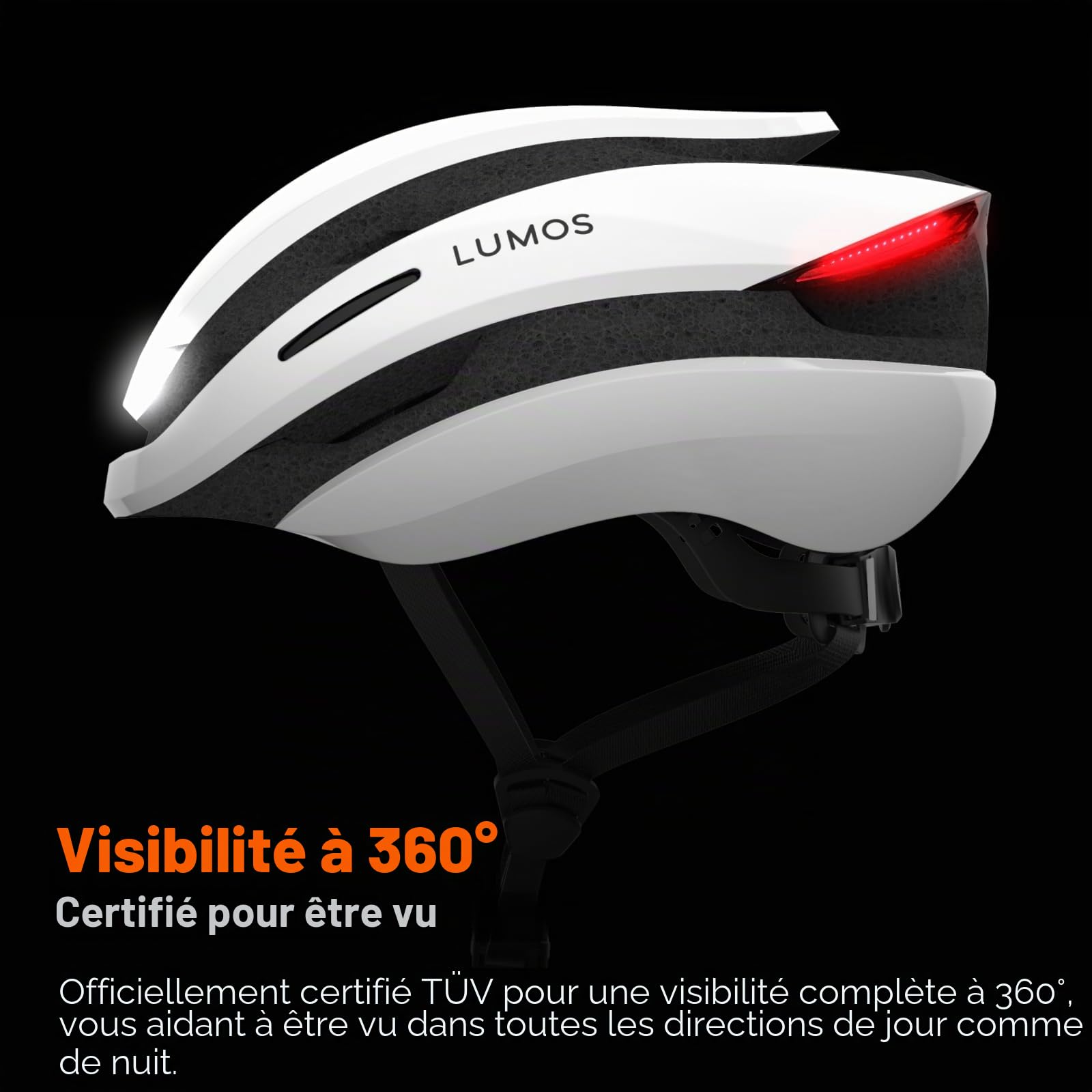 Lumos Casque Ultra Smart | Casque de vélo | Feux Avant et arrière (LED) | Clignotants | Feux Stop | Connexion Bluetooth | Adultes: Homme, Femme