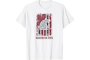 Washington State Cougars Patriotic Retro American Flag Jersey