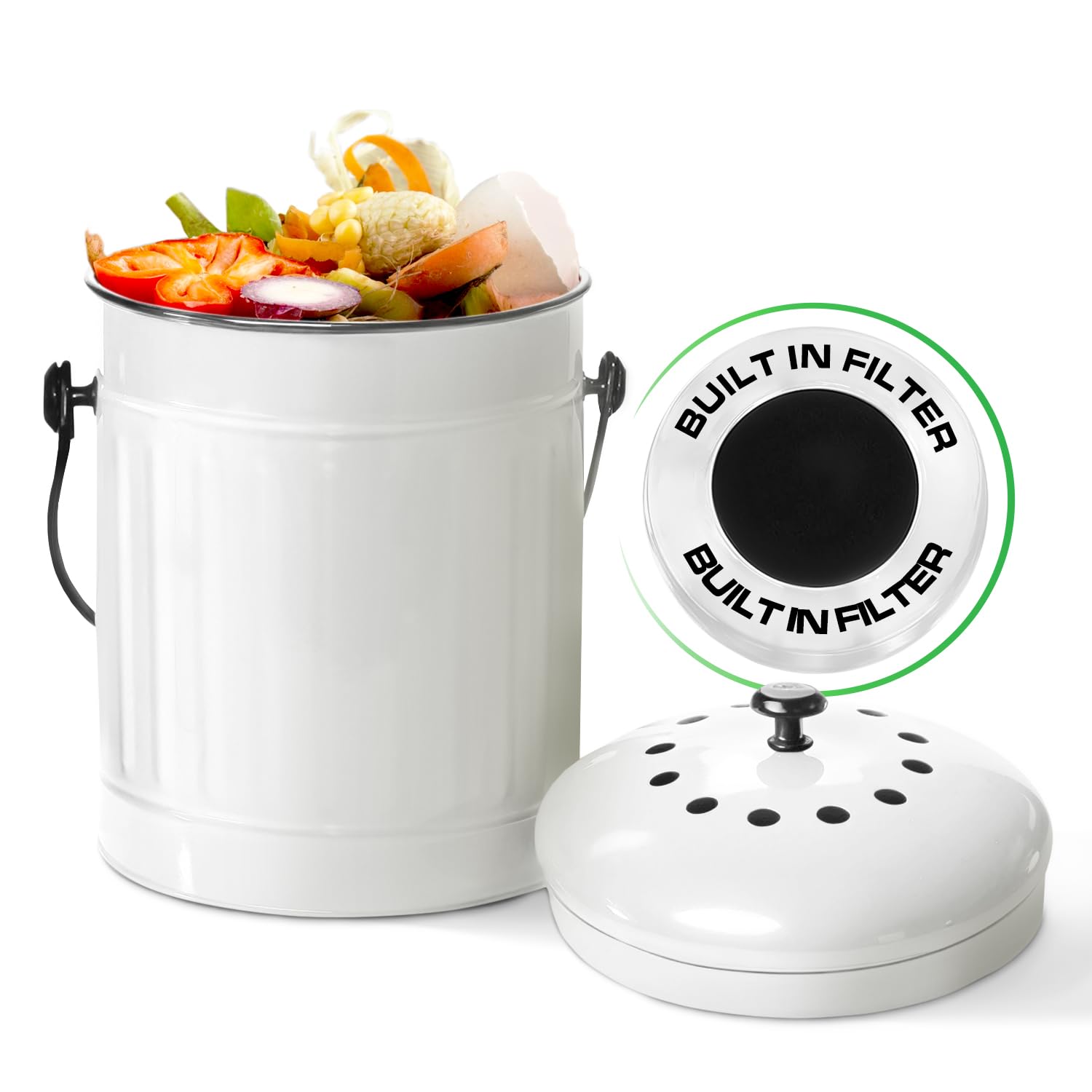 Plexon Countertop Compost Bin 1.5 Gal