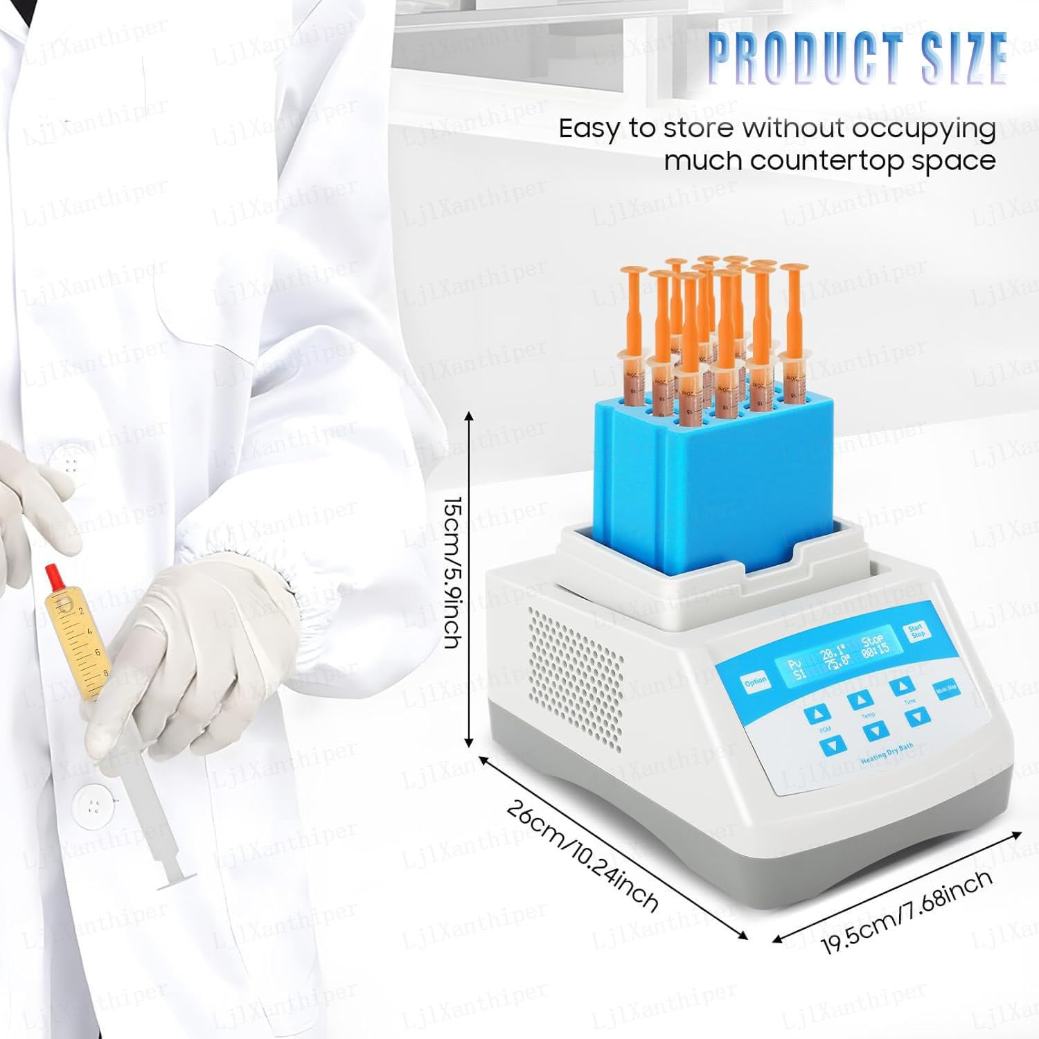 Calefactor Termostático De Baño Seco Digital,Incubadora De Baño Seco De Laboratorio De 12*5 Ml,12*10 Ml,Máquina De Calentamiento De Gel De Plasma,Para Almacenamiento De Muestras 12*10ML