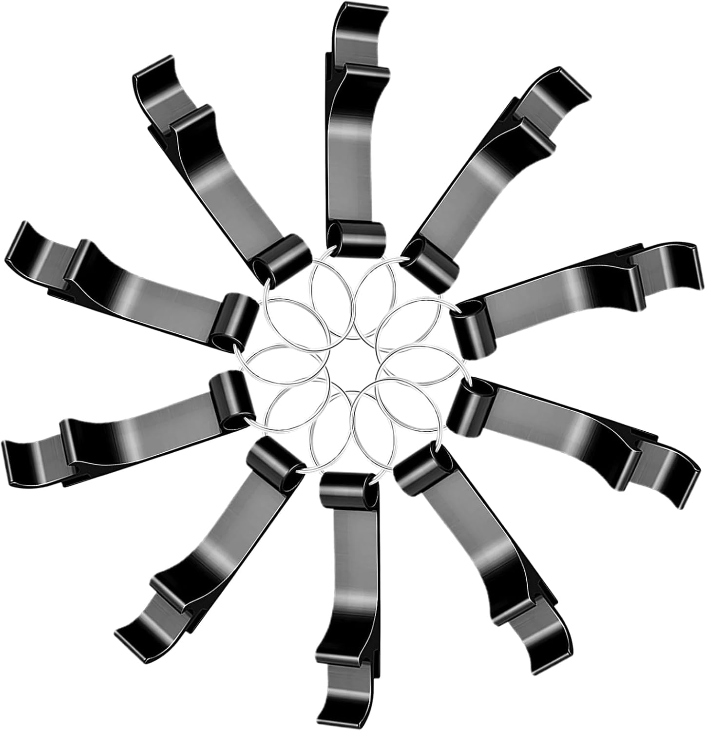 10 pcs Black Beer Bottle Openers, Metal Keychain Bottle