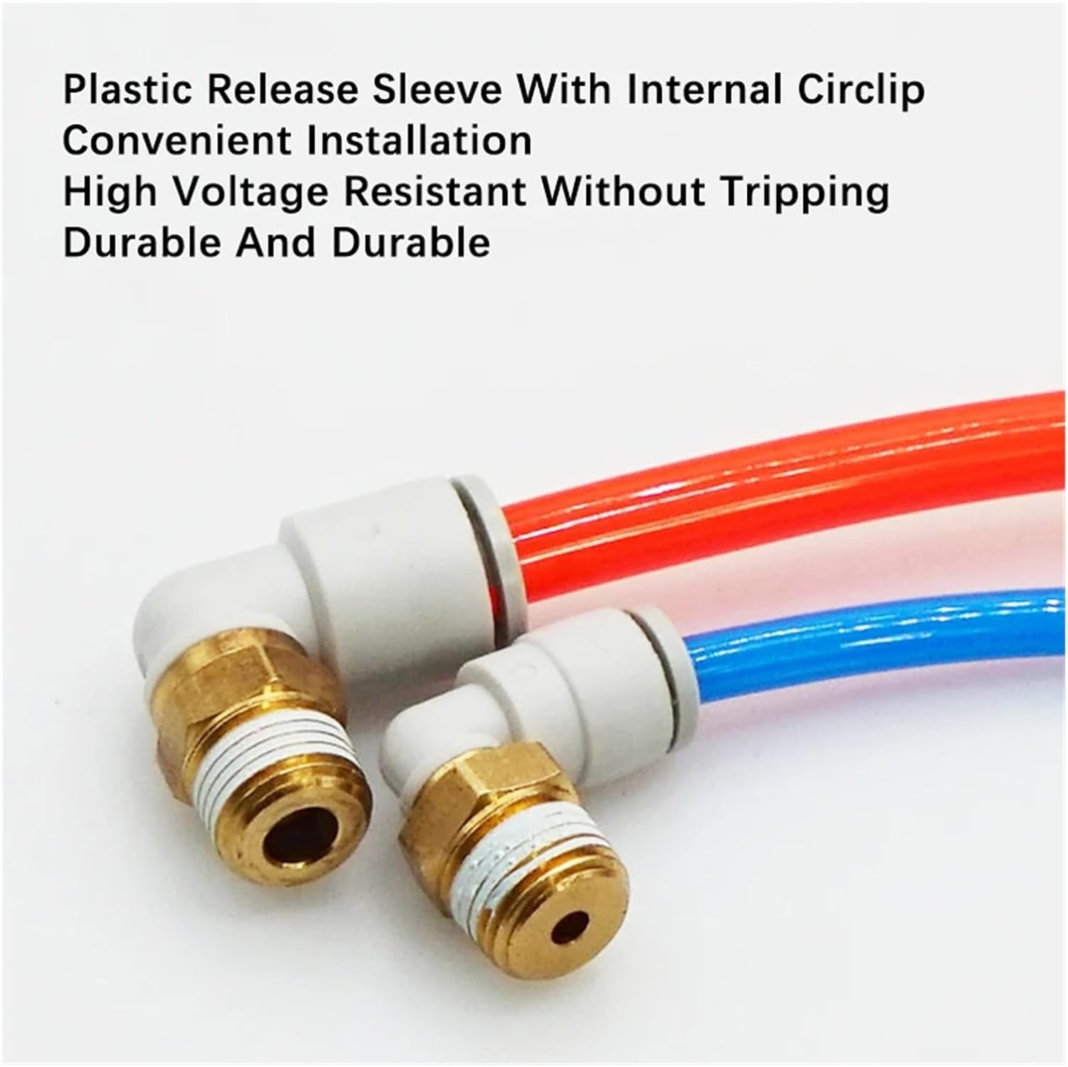 KJL Series Mini Threaded Right Angle Elbow, Small Pneumatic Fitting, M3-M6 & 1/8" Thread, 3-6mm Tube(KJL03-M3)