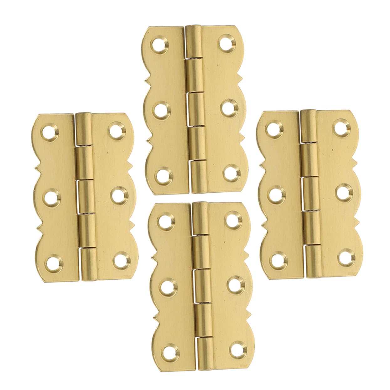 Generic 1set Piano Hinge Cabinet Doors Hinge Crafts Picture Frame Hinge Door Invisible Hinges Furniture Hinges Concealed Detachable Hinge Removable Flag Hinge Detachable Golden Copper 4pcs