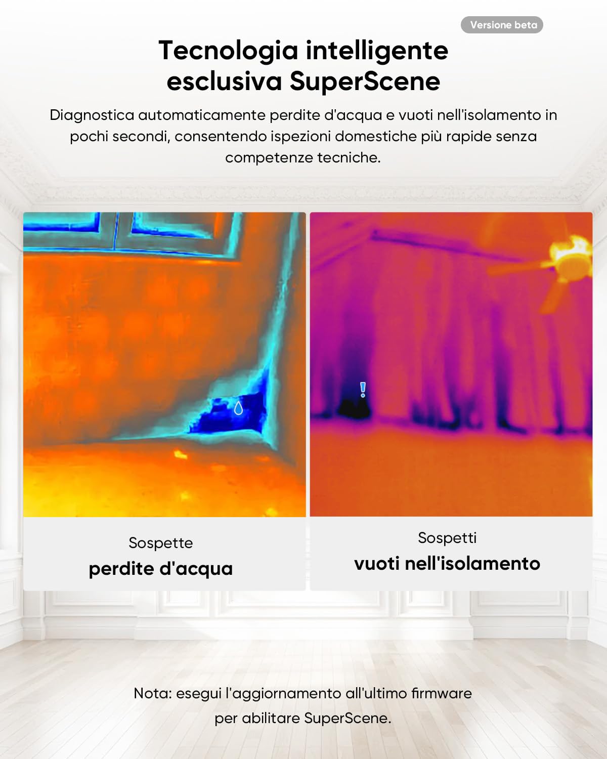Termocamera HIKMICRO E02, SuperIR risoluzione IR 240x240 con termocamera visibile, termocamera portatile con puntatore laser, frequenza di refresh 20Hz, range di misurazione da -20°C a 400°C