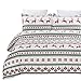Vaulia Lightweight Microfiber Duvet Cover Set, Printed Reindeer Pattern for Christmas New Year Holidays, Red/Green - King