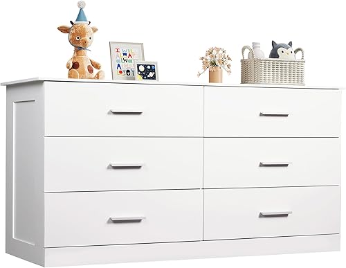 Miniatura 11 de WLIVE - Cómoda alta para dormitorio, cómoda de madera con cajones con tiradores metálicos, cómoda de dormitorio negra con 5 cajones, organizador