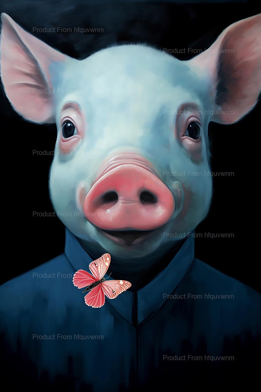 Amazon.com: hfquvwnm Blue Pig with Butterfly Diamond Painting Kits