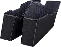 Vista 26 de Moto Onfire Saddlebags Liners - Kit de alfombras para alforjas duras Harley Touring 2014+, color azul, 4.5 bolsas estiradas
