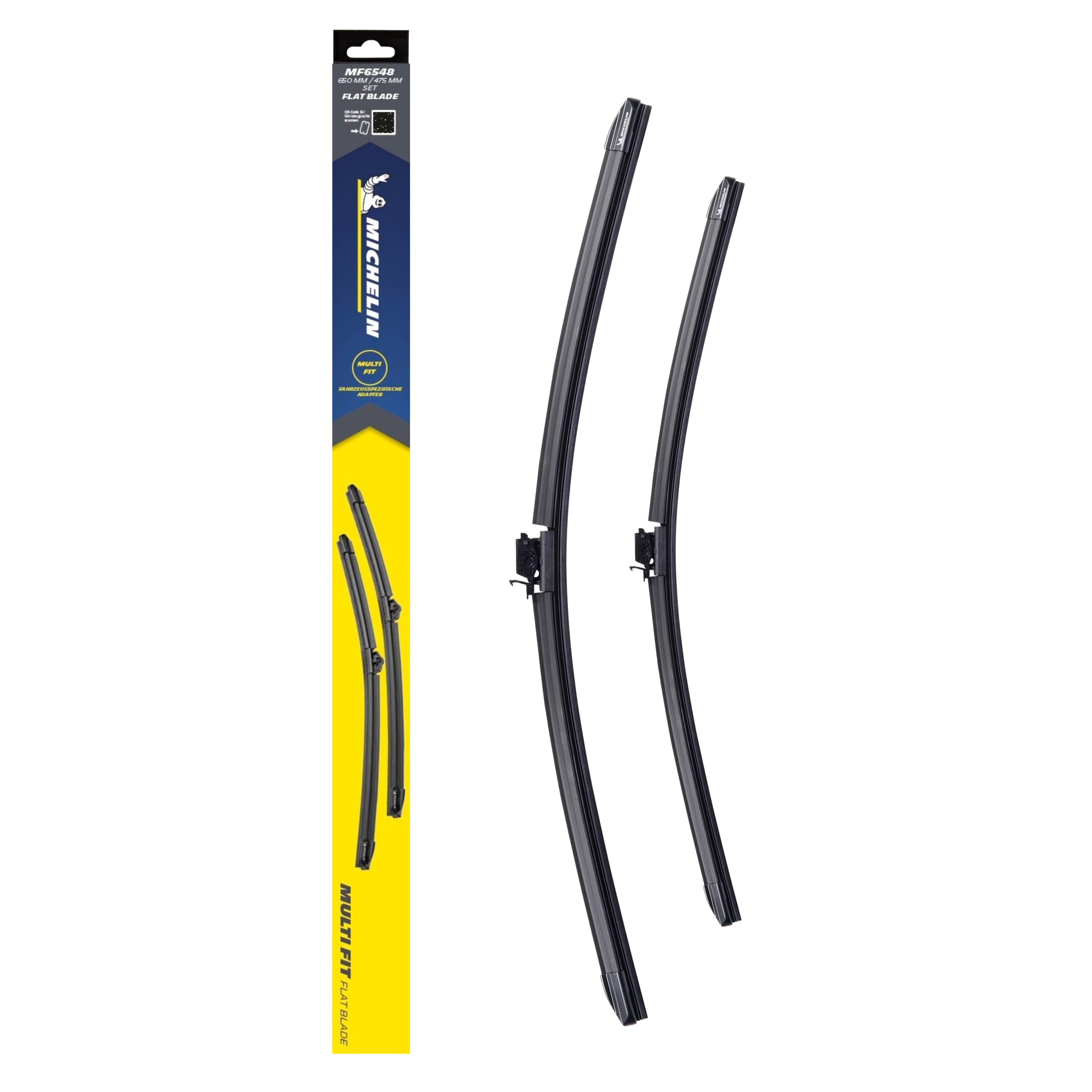Michelin Lot de balais d'essuie-glace Multi Fit MF6548 | 650 mm / 475 mm | Jeu d'essuie-glaces | Aerodynamique, silencieux, montage facile