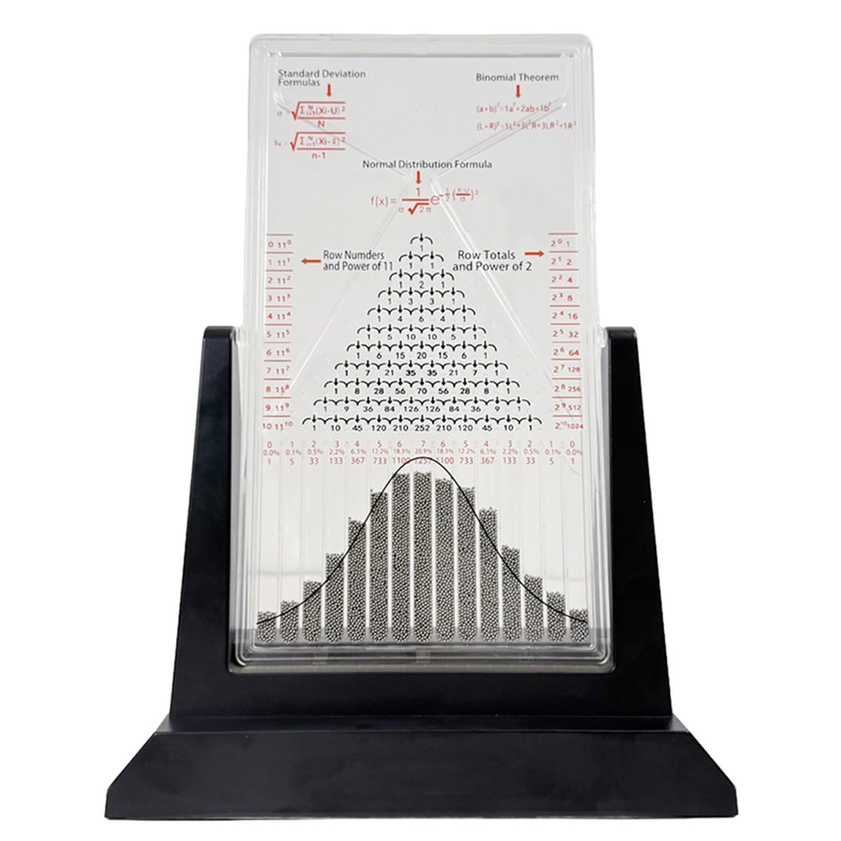 TIANQIHAO Galton Board, Desk Galton Board, Probability Demonstration Model, With Bell Curve, Effective Statistical Law Experiment Tool, For Physicalschool Laboratory Teaching,Large