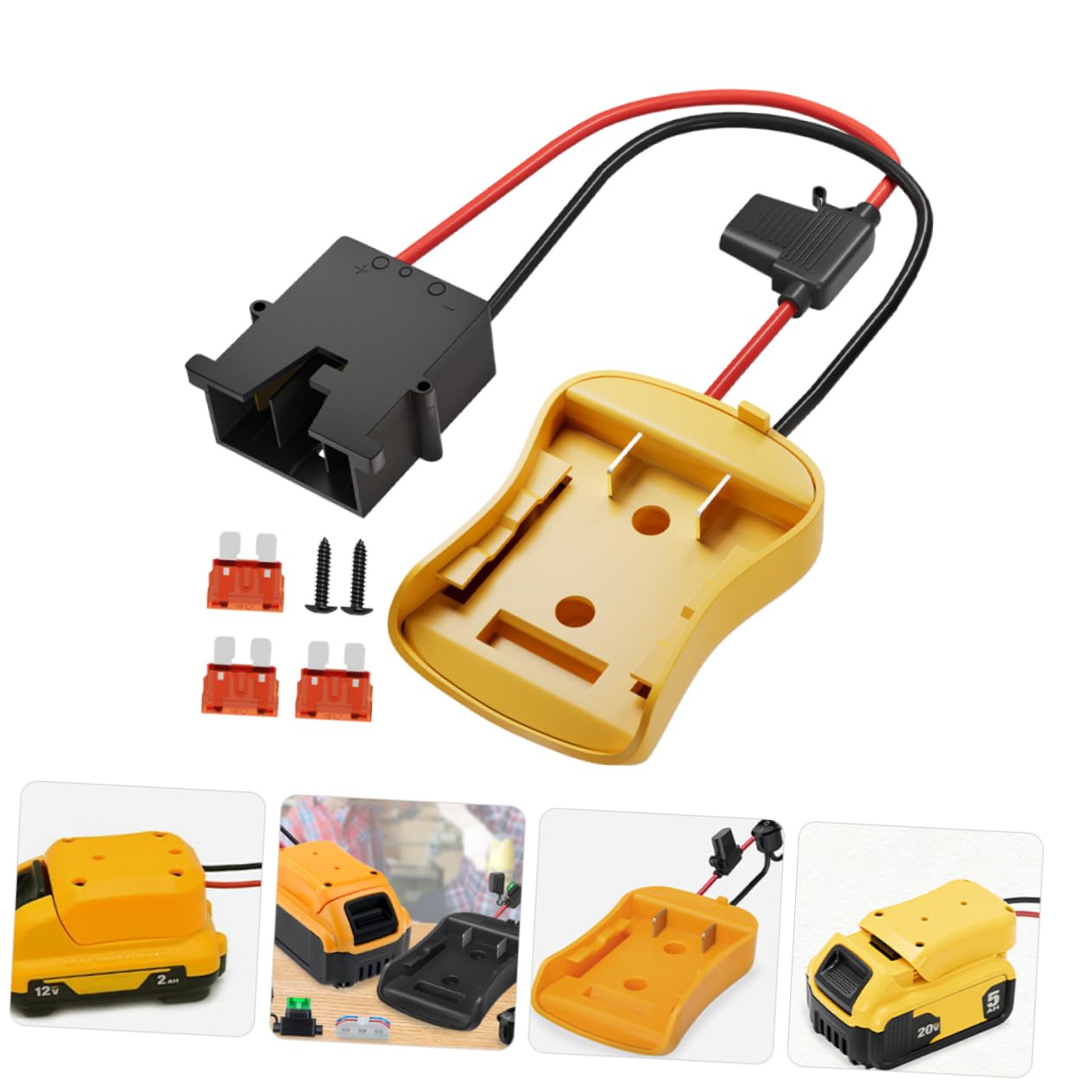 POPETPOP Adattatore Per Batteria Da 3 Pezzi Adattatore Di Alimentazione Convertitore Connettore Per Caricabatterie Convertitore Di Alimentazione Per Adattatore Multifunzionale Fai Da