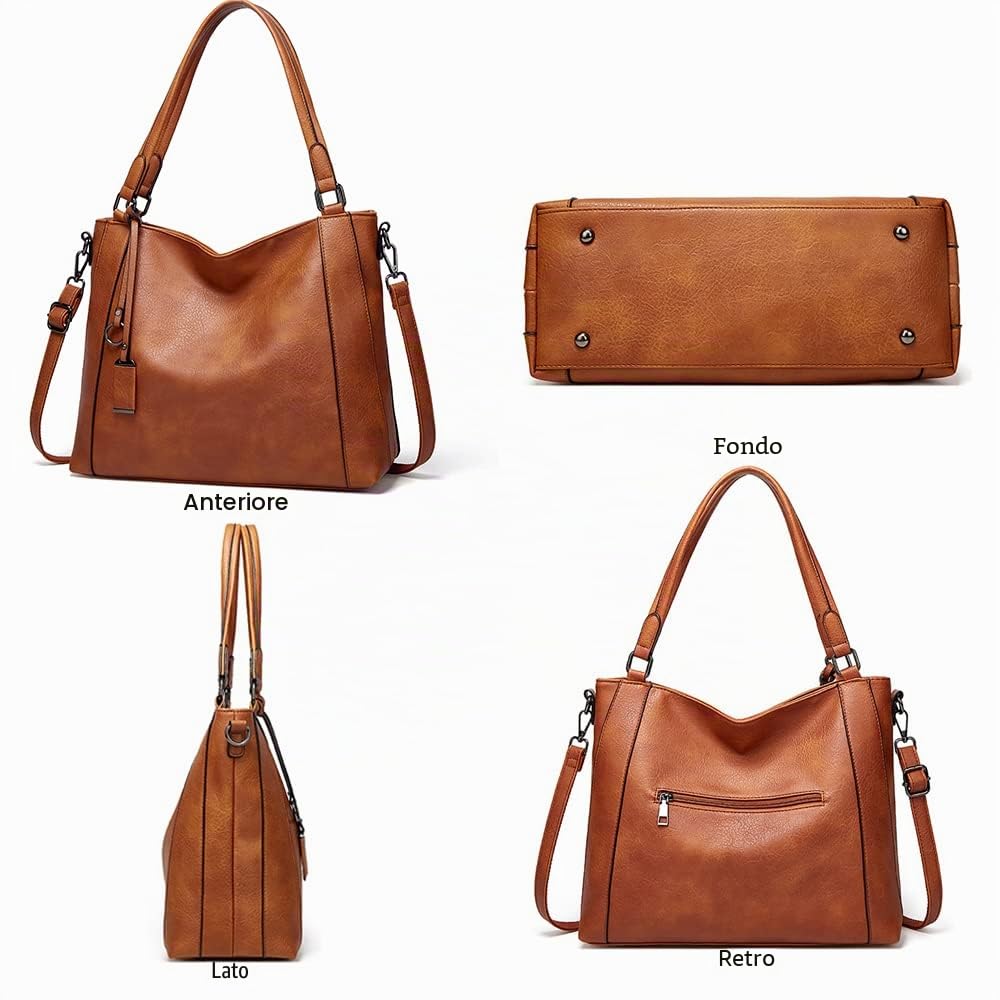 Borsetta per donna borsetta superiore manico in pelle borsa spalla grosso materiale leggero per donna