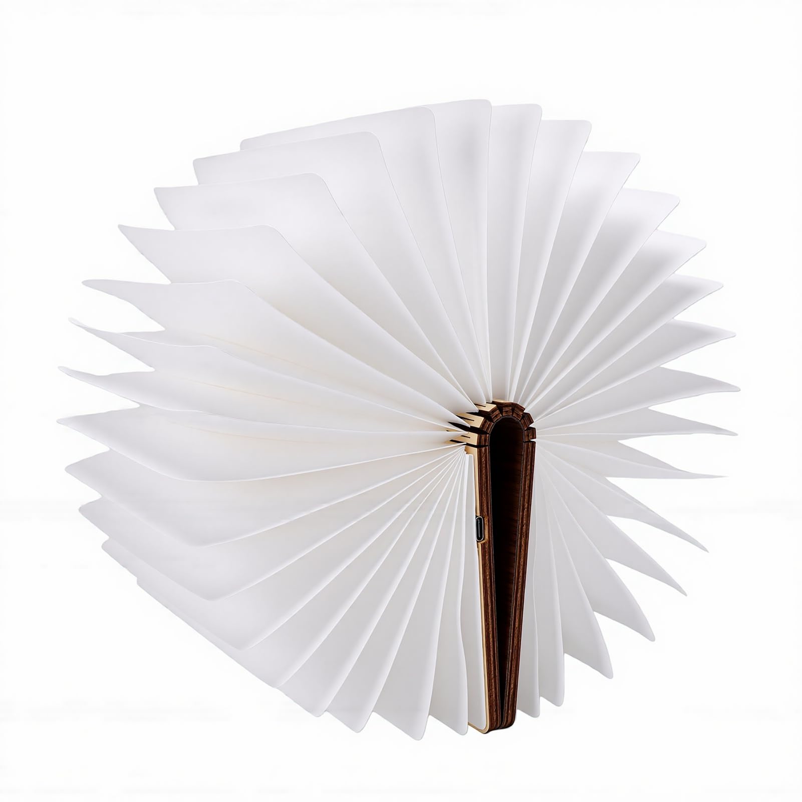 Cryfokt LED Buchlampe Holz Klappdesign Warmweißes Licht for Schlafenszeit