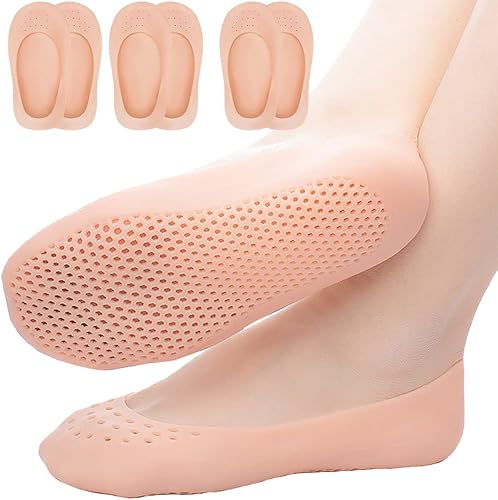 Calcetines hidratantes, 3 pares, suaves, transpirables, para spa, reparadores y suavizantes, secos y agrietados, para pies, estilo ventilado, color
