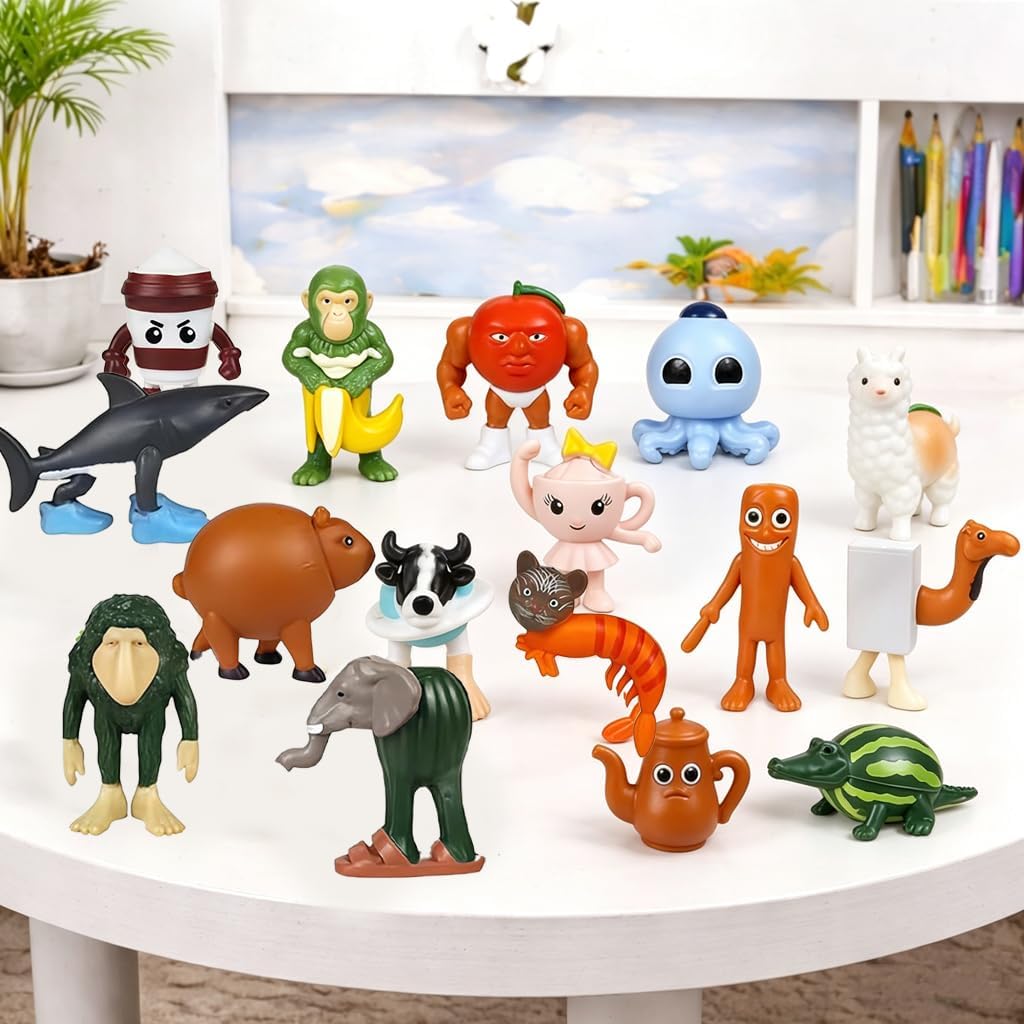 21 PCS Italian Brainrot Steal a Brainrot Action Figures for Kids | 1.8" Tralalero Tralala Tung Tung Tung Sahur Dolls | Fun Brain Rot Toys for Kids, Birthday Party Favors, Goodie Bag Gifts