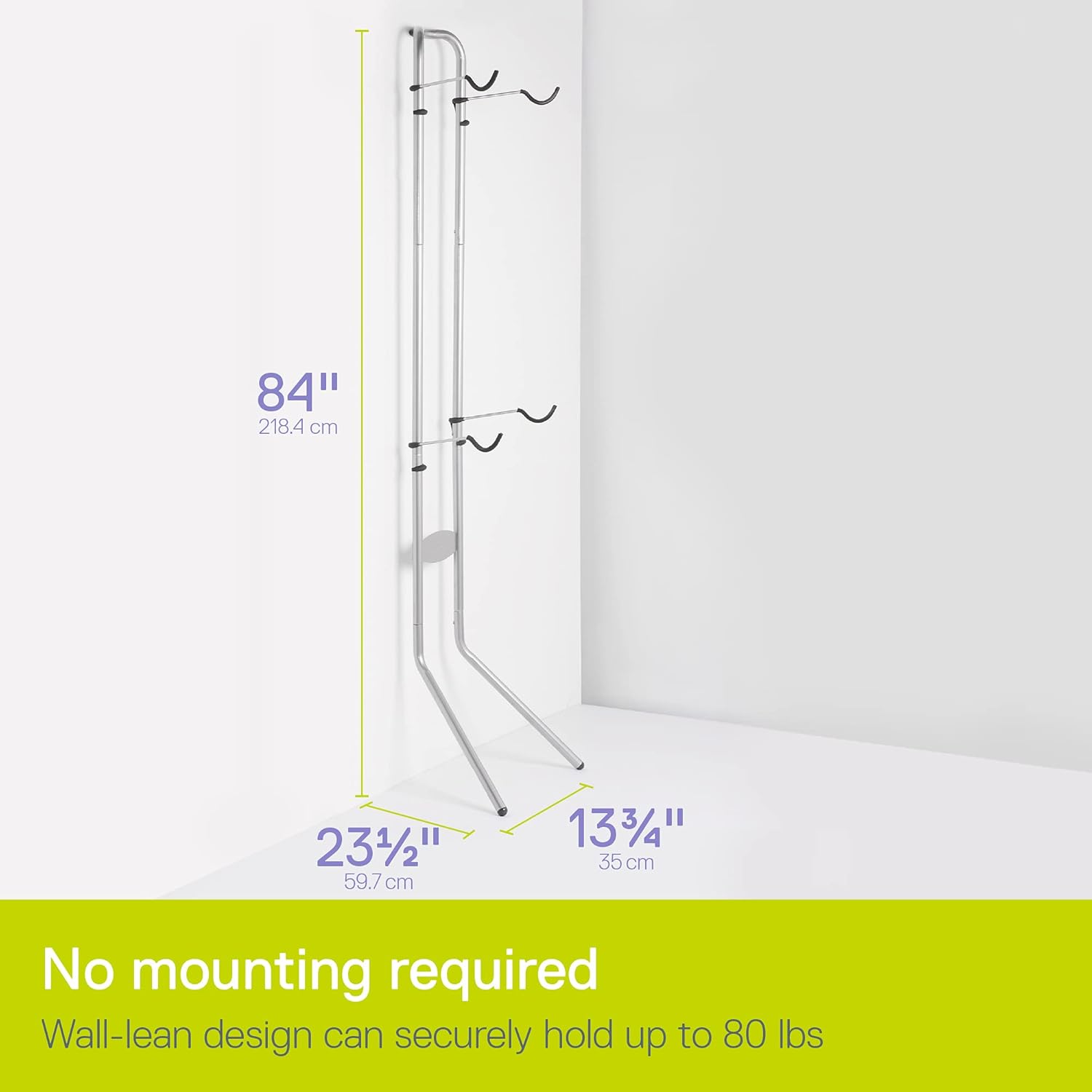 Delta Cycle Michelangelo 2 Bike Storage Rack - Gravity Wall Bike Rack - Fully Adjustable Bike Rack Garage for Road, MTB, and Hybrid Bicycles - Vertical Bike Rack Holds Up to 80 lbs : Bike Rack Lean : Sports & Outdoors