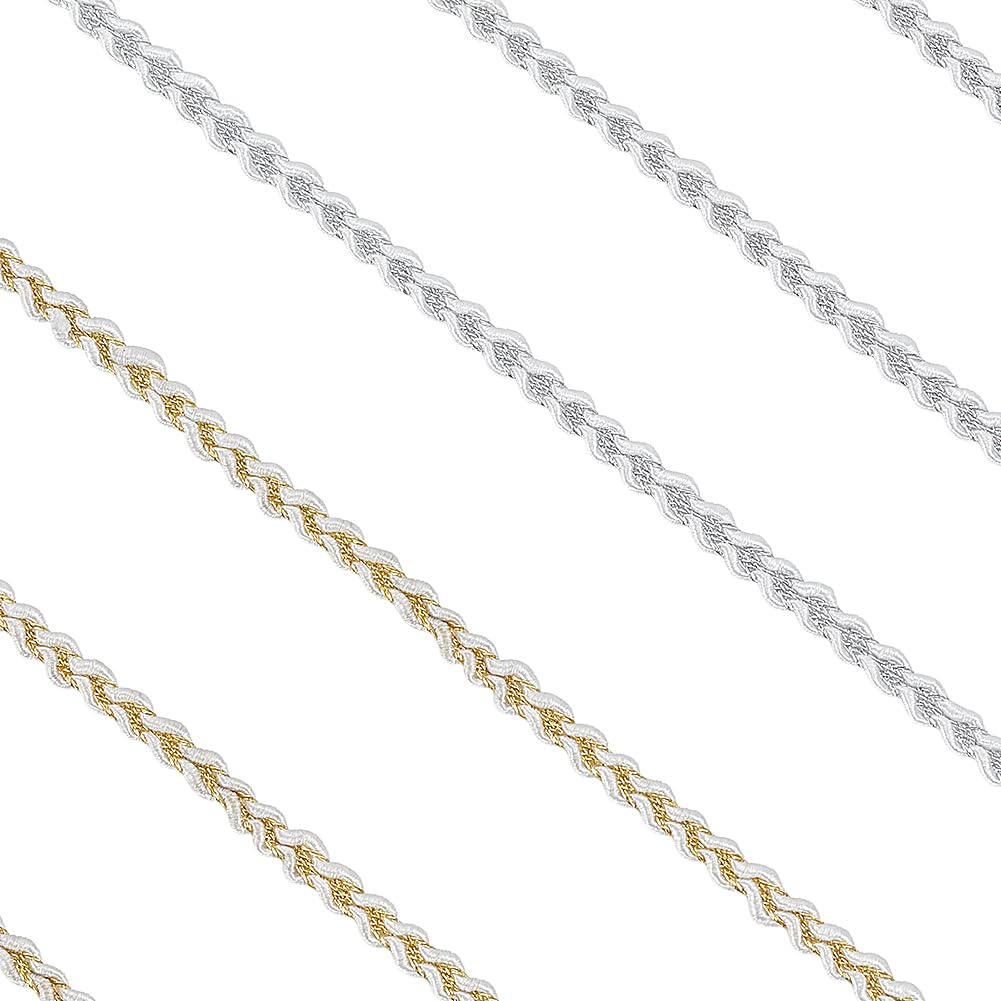 Bordure blanche et galon de couture bicolore pour bricolage et artisanat
