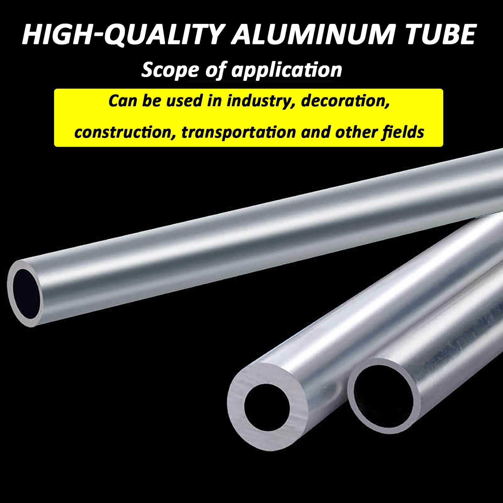 2 Stück Länge 500 mm Außendurchmesser 28/29 mm Aluminiumrohre mit unterschiedlichen Wandstärken für Heimwerkerprojekte, Möbel- und Modellbau,Metallisch,29mm*3mm