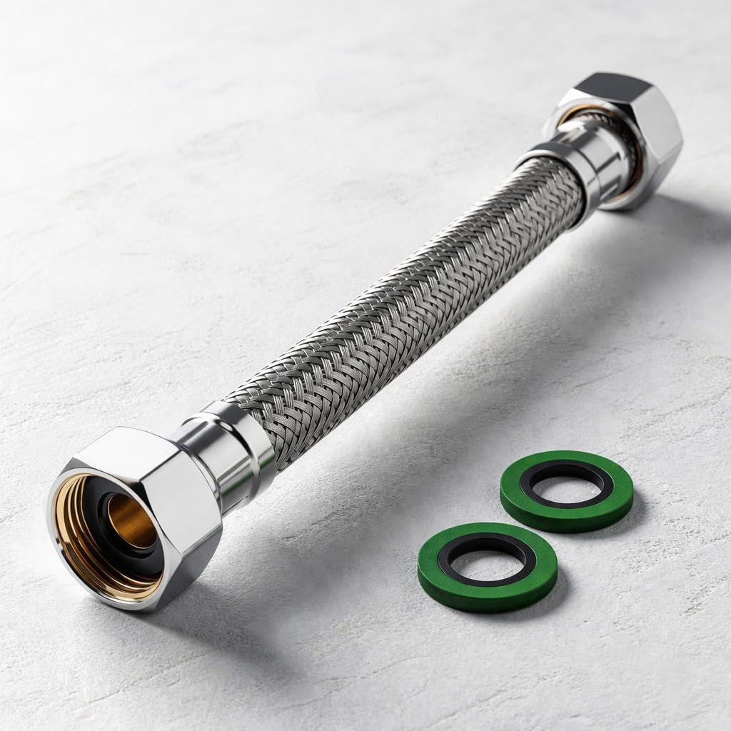 VICTAC Stainless Steel Flexible Connection Pipe, 6 Inch, Leakproof, Rust-Free, Anti-Burst, for Geyser, Basin, Sink, Toilet, Hot & Cold Mixer Tap, Silver Chrome Finish-image-20